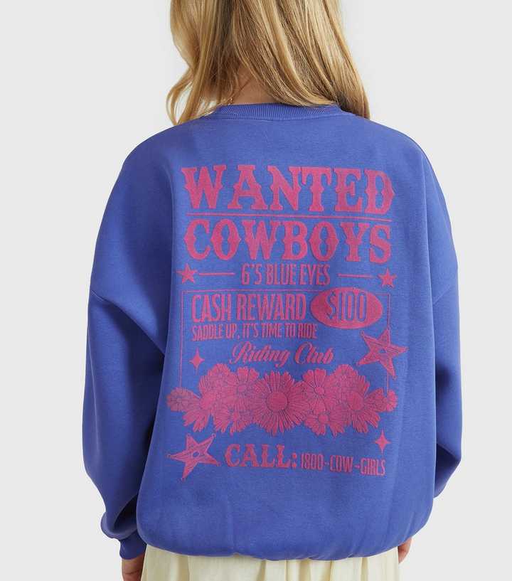 Skinnydip Blue Wanted Cowboys Sweatshirt