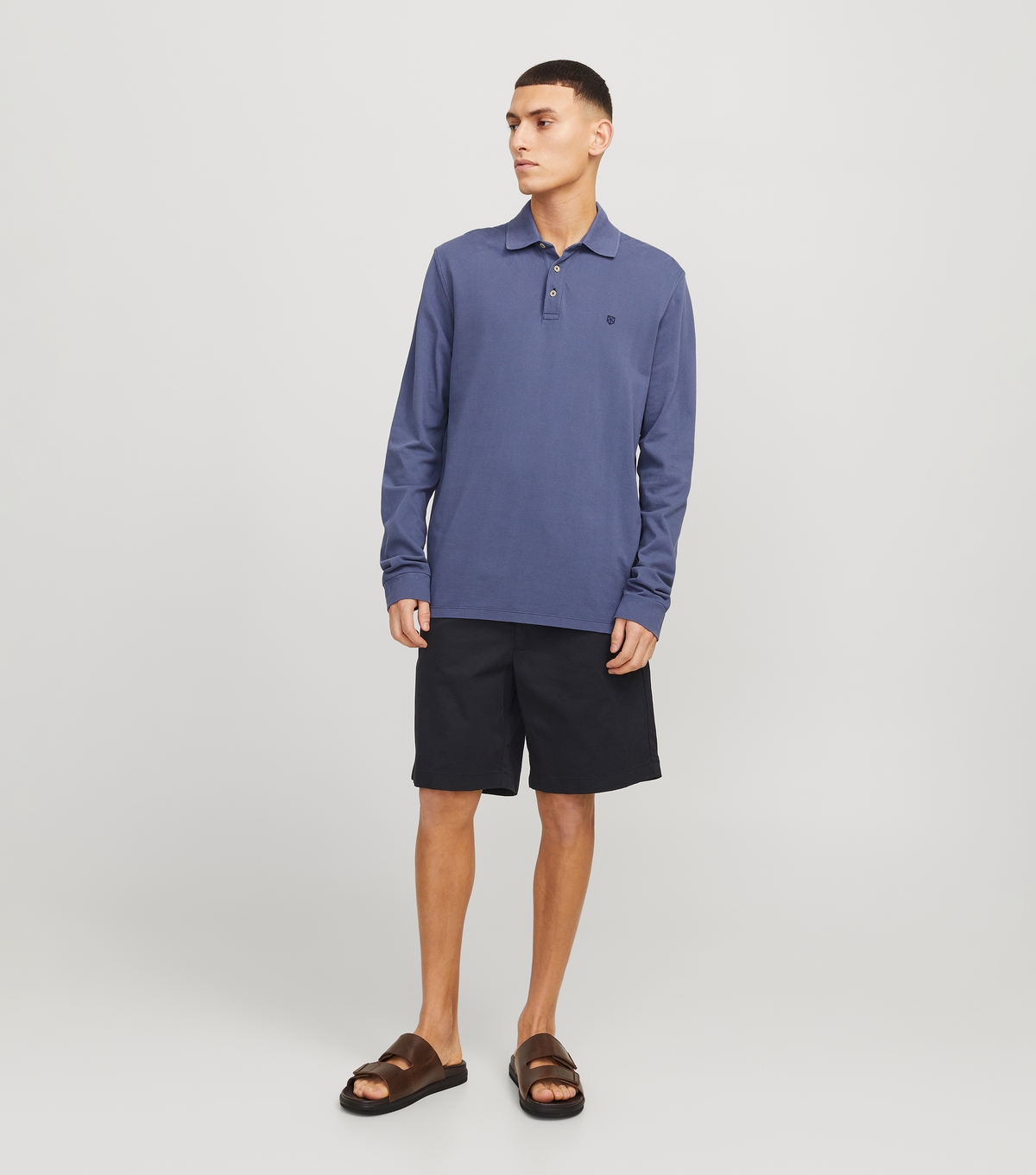 Men's Light Black Regular Fit Chino Shorts Jack & Jones New Look