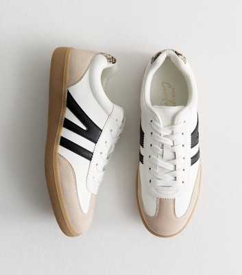 Black Faux Suede Panelled Trainers