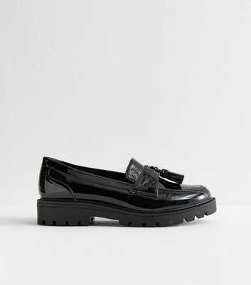 Black Patent Chunky Loafers