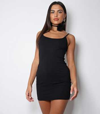 WKNDGIRL Black Jersey Camisole Dress