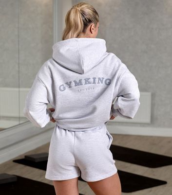 Womens Hoodie Gym King Grey Joggers Womens Gym King Full Tracksuit