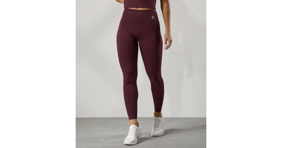 Gym King 365 Burgundy High Waist Leggings New Look