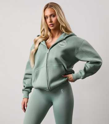 Gym King Light Green Transform Full Zip Hoodie