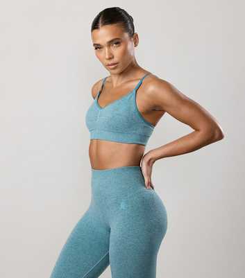 Gym King Light Blue Sculpt Seamless Sports Bra