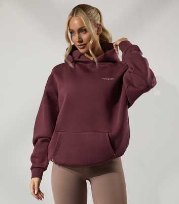 Gym King 365 Burgundy Relaxed Fit Hoodie