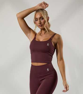 Gym King 365 Burgundy Long Line Tank Sports Bra