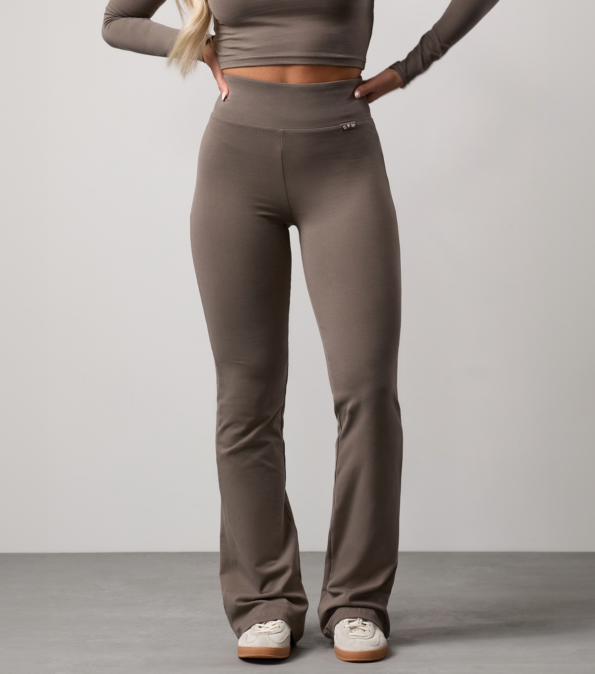 Women's Mink Plush Flared Trousers Gym King New Look