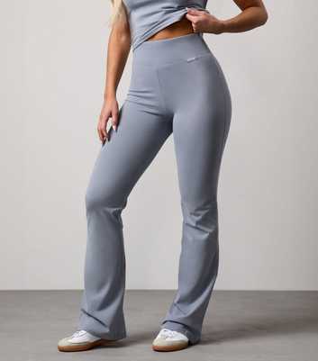 Gym King Blue Plush Flared Trousers