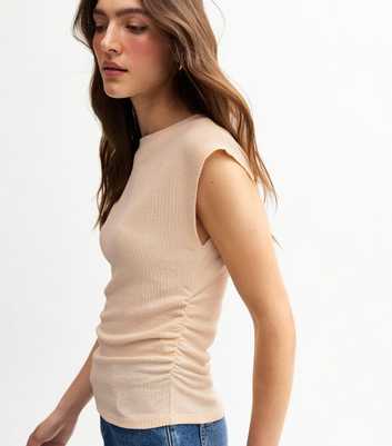 Stone Textured Ruched Side Top