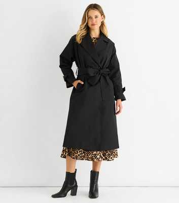 Gini London Black Belted Trench Coat