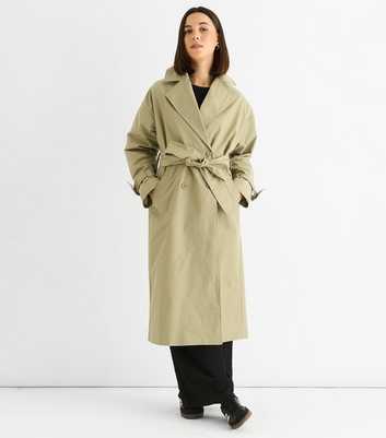 Gini London Light Khaki Belted Trench Coat