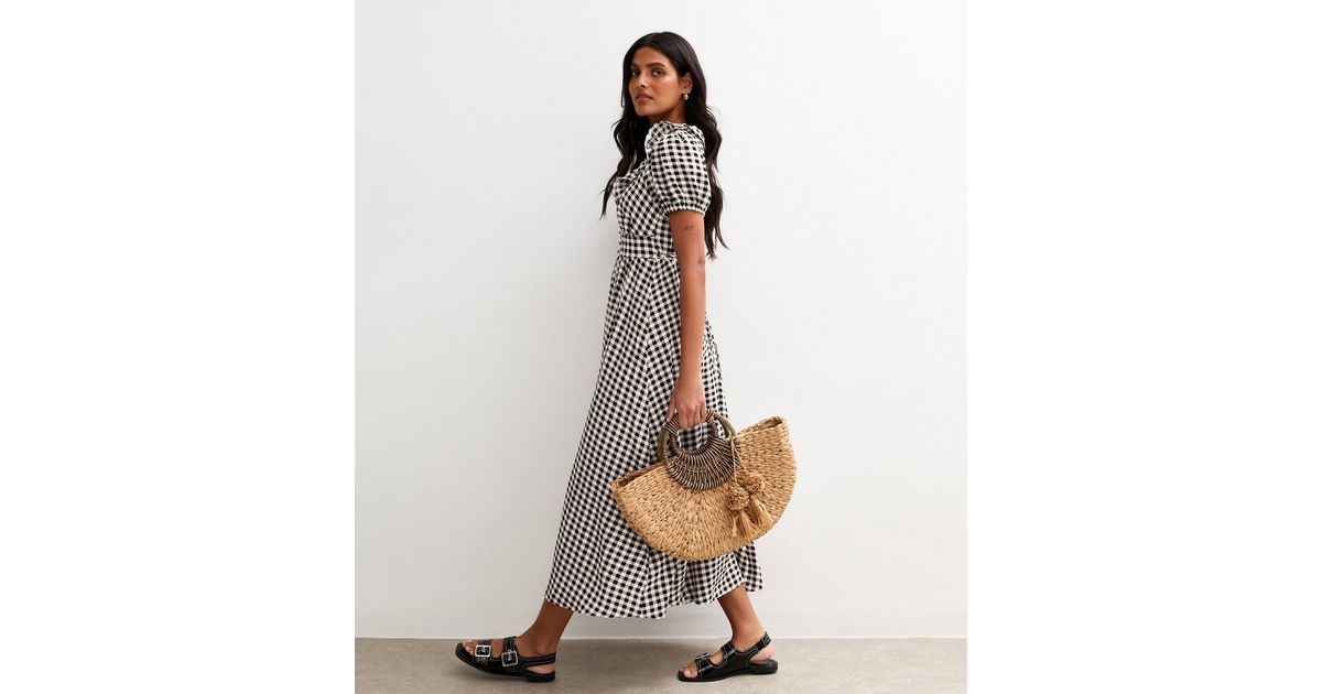 Temperance Dress, Black/Gingham