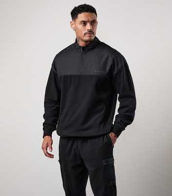 Gym King Black Fusion Quarter Zip Sweatshirt