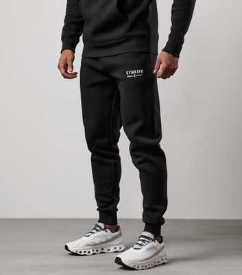 Gym King Black Logo Print Joggers