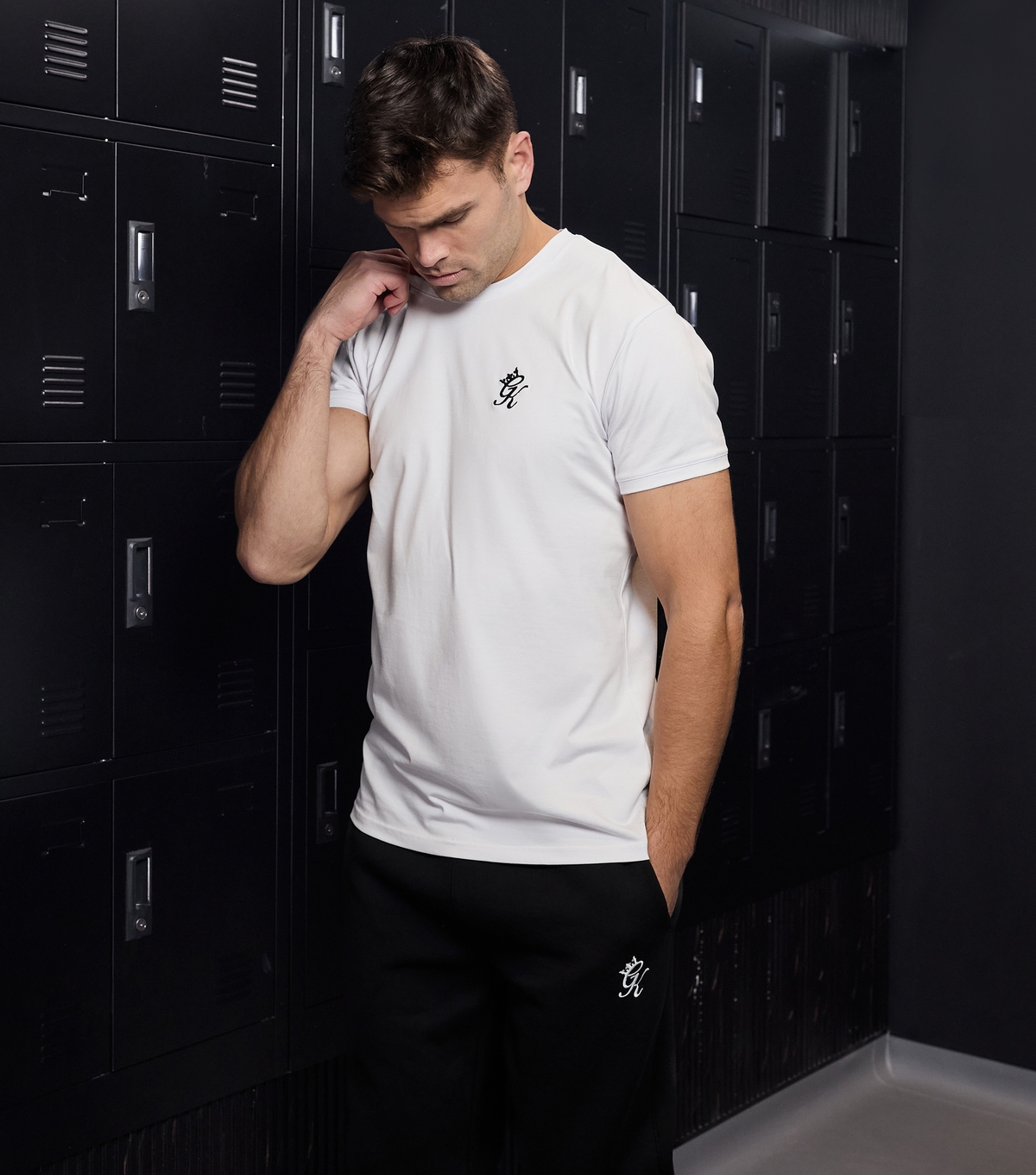 Men's White Fundamental Jersey T-Shirt Gym King New Look