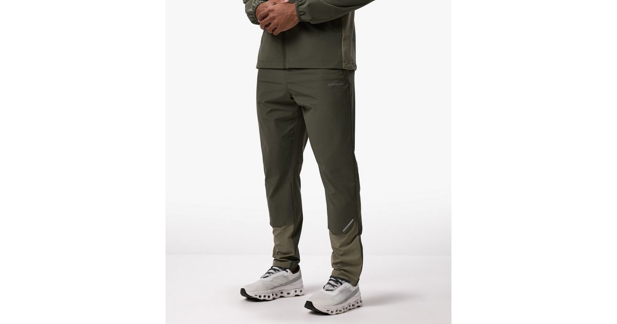 Gym King Olive Green Advance Tracksuit Bottoms New Look