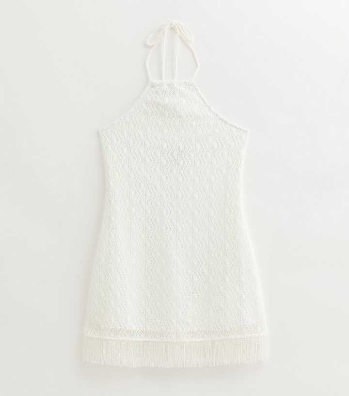 white tassel beach dress White Tassel Kimono Tunic Dress / White or Orange /Love that Boho