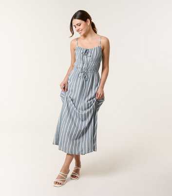 Blue Vanilla Blue Floral Print Midi Dress