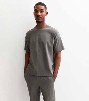 Grey Relaxed Heavyweight Crew Neck T-Shirt