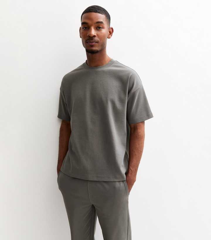 Grey Relaxed Heavyweight Crew Neck T-Shirt