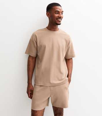 Tan Relaxed Heavyweight Crew Neck T-Shirt