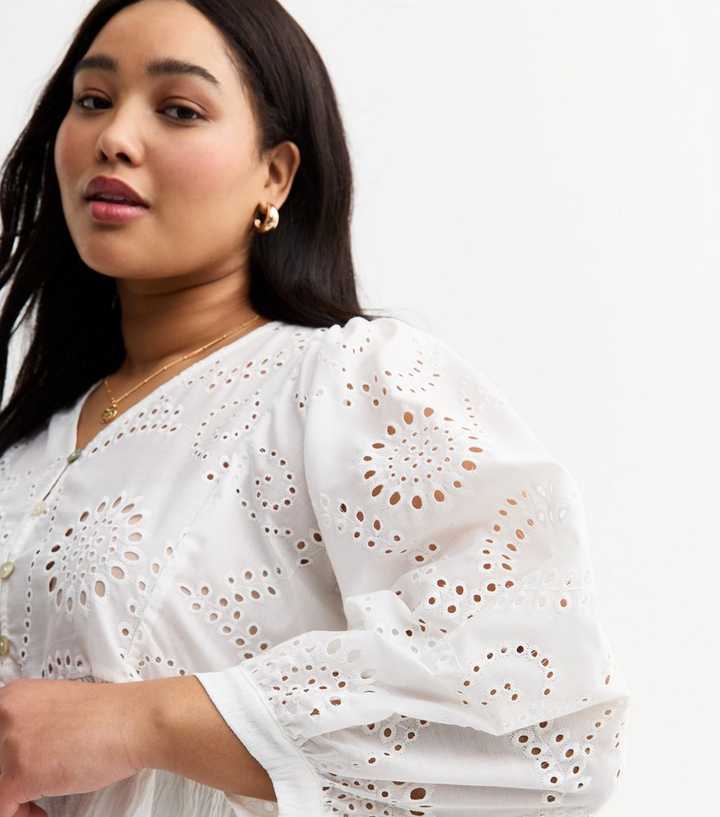 Top Crop Top Femme New Look - Rouge/orange Broderie Anglaise - Taille 16 - Neuf Sans étiquette
