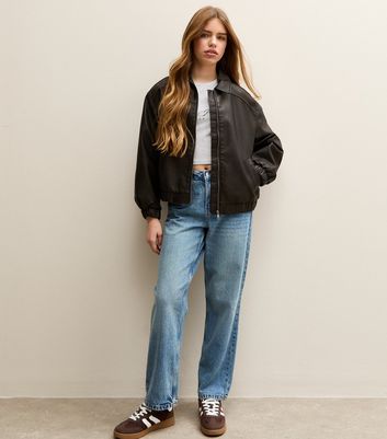 Girls Blue Baggy Leg Jeans