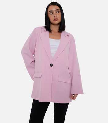 Gini London Pink Single Button Blazer