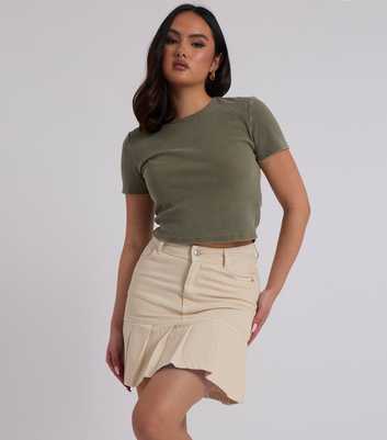Urban Bliss Stone Twill Pleated Skirt