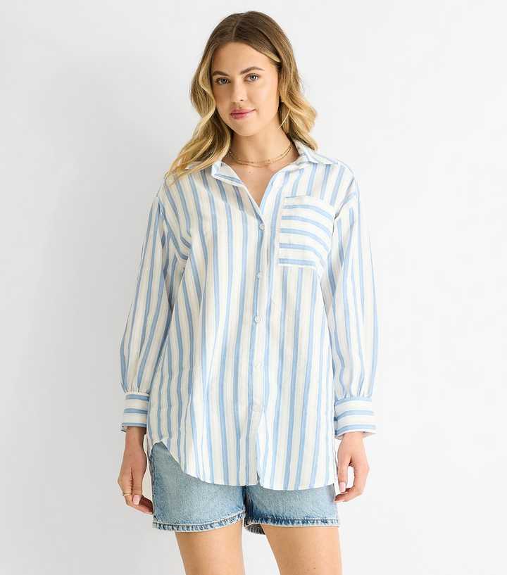 Gini London Blue Striped Shirt