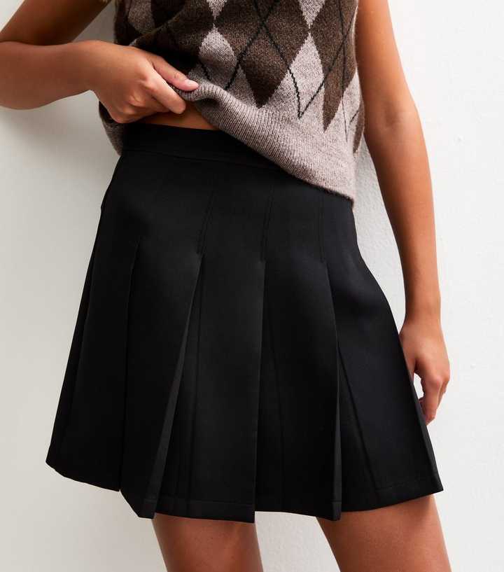 Jupe Plissée Noire Cortefiel - Taille XL - Longueur Midi - Conçue En Espagne - Neuf Avec Étiquettes