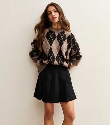 Petite Black Pleated Mini Skirt