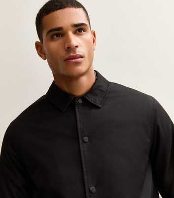 Black Regular Fit Padded Coach Jacket