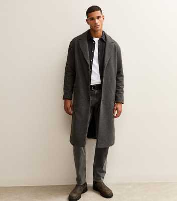Grey Relaxed Tailored Coat