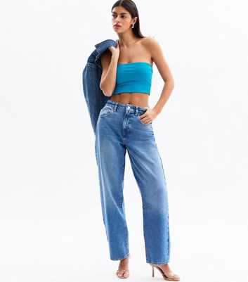 Bright Blue Jersey Bandeau Top