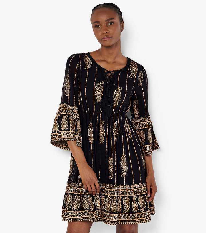 chinese dress ladies A-line Long Sleeve Black Wedding Dress Gothic Lace Wedding Dress Boho –  SELINADRESS