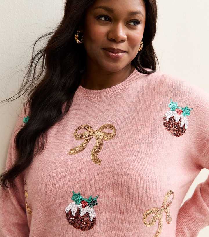 knitted jumper little pudding christmas jumper