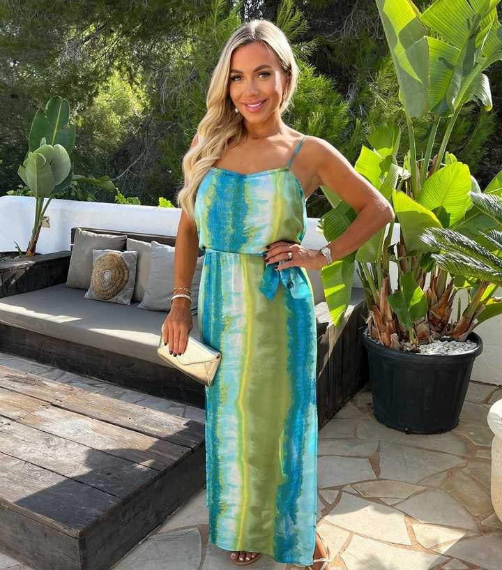 lime green dress midi Lime Green Satin Cowl Neck Midi Dress