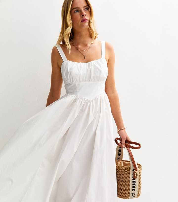 white corset midi dress Hartley Lace Corset Midi Dress main image 1