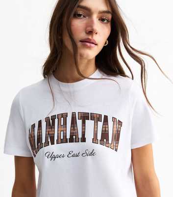 White Manhattan Print T-Shirt