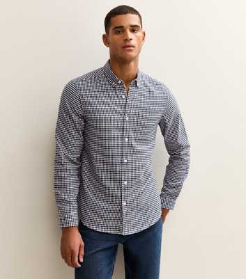 Blue Regular Fit Gingham Print Flannel Shirt