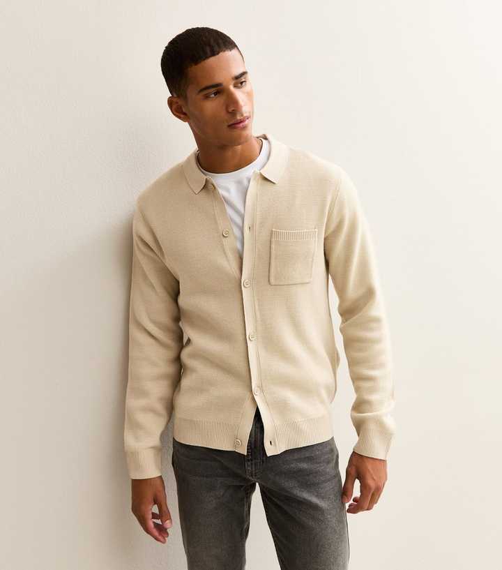 Stone Regular Fit Long Sleeve Knitted Shacket