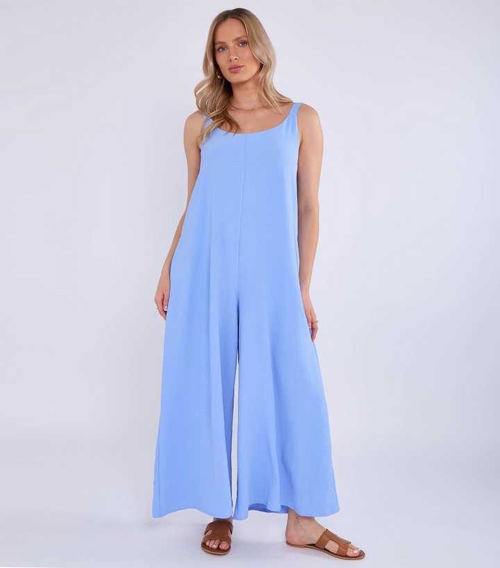 Gini London Blue Wide Leg Jumpsuit