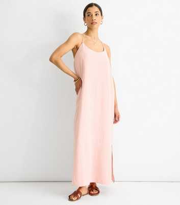 Gini London Pink Scoop Neck Maxi Dress