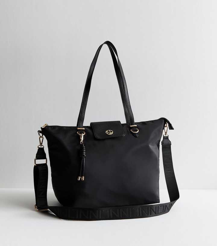 Black Fabric Tote Bag