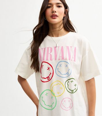 NIRVANA Tシャツ Mサイズ 白　ホワイト　NOTE GOOD ROCK SPEED/グッドロックスピード] 別注 NIRVANA フォト