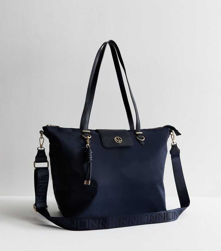 Navy Fabric Tote Bag