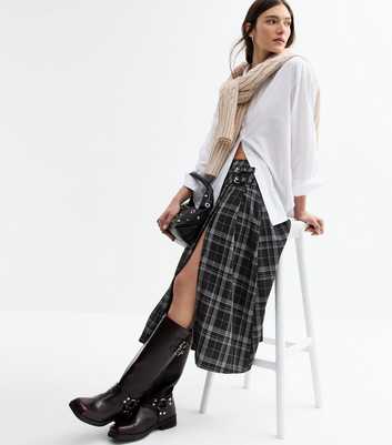Tokyo Doll Grey Checked Kilt Skirt
