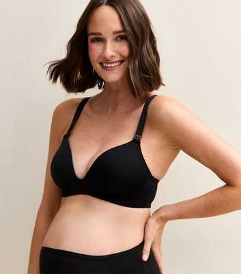 Maternity Black Moulded Triangle Clip Nursing Bra